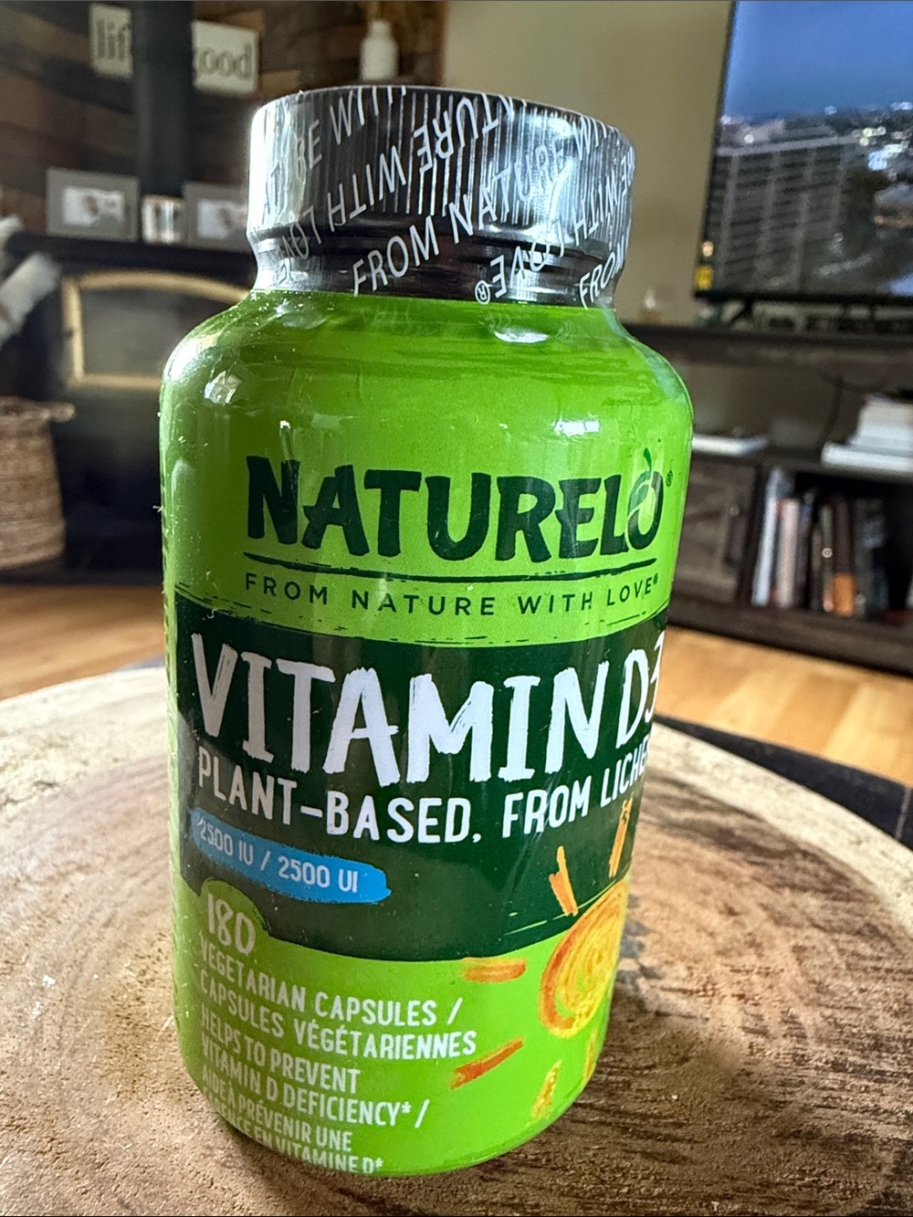 Naturelo Vitamin D3 Plant-Based Supplement - Bright Green Bottle